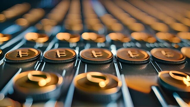 Bitcoin Crypto Currency Background Generative AI