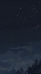 Fototapeta premium Acrylic paint of Night sky night outdoors nature.