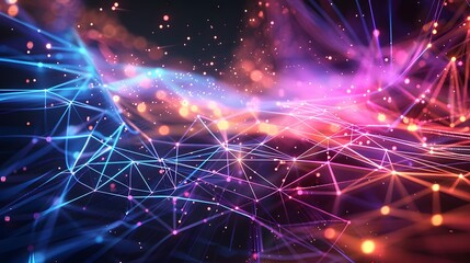 futuristic line technology 