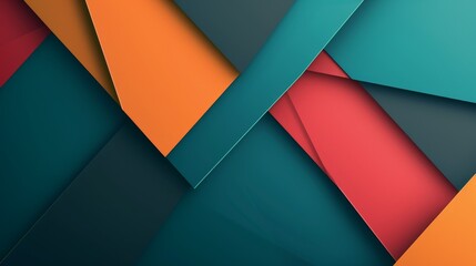 Abstract Geometric Background with Overlapping Paper Shapes