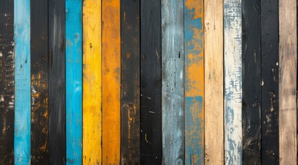 Colorful weathered wooden planks as a background