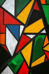 Fototapeta premium Colorful abstract geometric painting