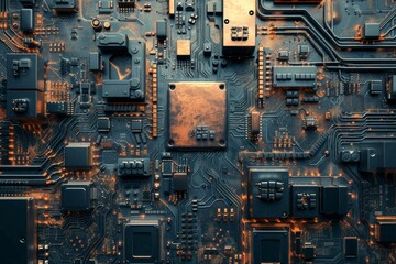 Fototapeta premium Close-up of a detailed circuit board