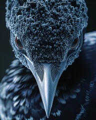 Fototapeta premium Close-up of a Detailed Raven Illustration