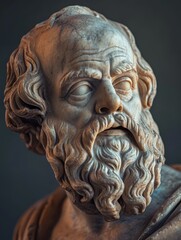 Ancient Philosopher Statue Portrait