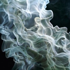 Fototapeta premium Abstract Smoke Art on Black Background