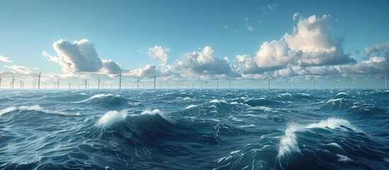 Tidal Energy A CuttingEdge Powerhouse Transforming Ocean Waves into Sustainable Energy - obrazy, fototapety, plakaty