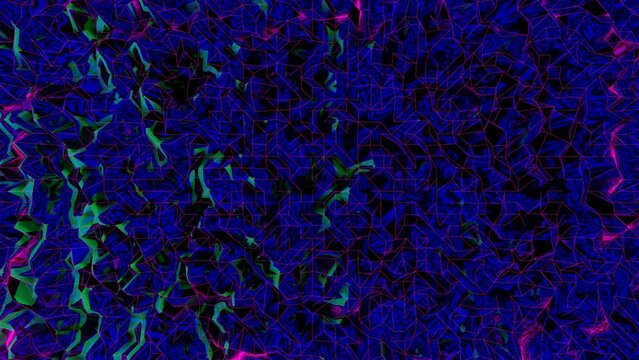 Distorted texture animated with 125 BPM beat - 3D Render