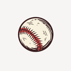 Baseball in cartoon, doodle style. Image for t-shirt, web, mobile apps and ui. Isolated 2d vector illustration in logo, icon, sketch style, Eps 10. AI Generative