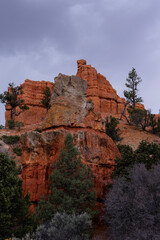 Red Limestone rock formations in Red Canyon near Panguitch, Utah