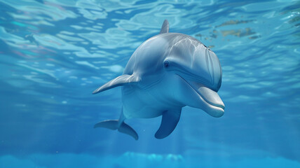 Naklejka premium lovely animated dolphin.