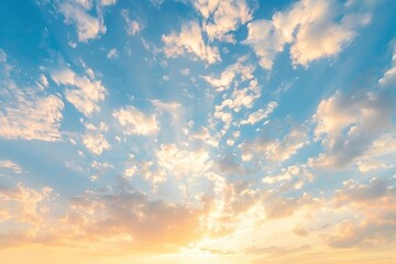 Naklejka na ściany i meble Sunset sky for background or sunrise sky and cloud at morning - generative ai