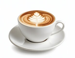 Coffee Cup Lette Art Digital Painting Isolated Mug Hot Drink Illustration Background Drink Design