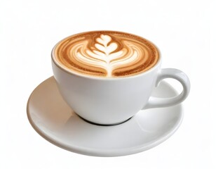 Coffee Cup Lette Art Digital Painting Isolated Mug Hot Drink Illustration Background Drink Design