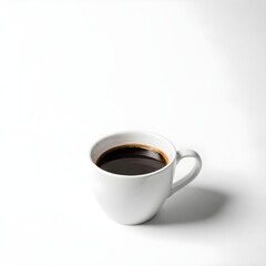 Obraz premium Black Coffee Digital Painting Isolated Cup Mug Hot Drink Illustration Background Drink Design