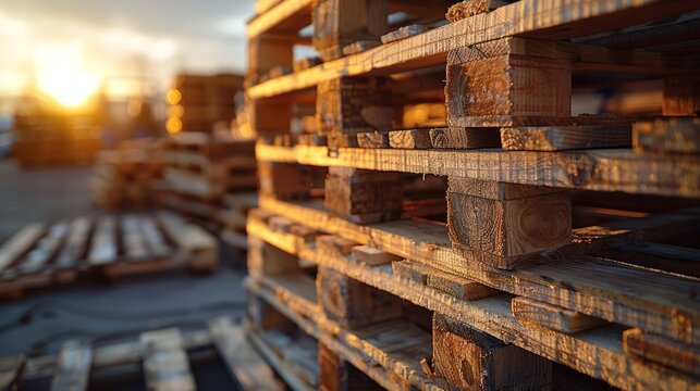 Golden hour at the lumberyard