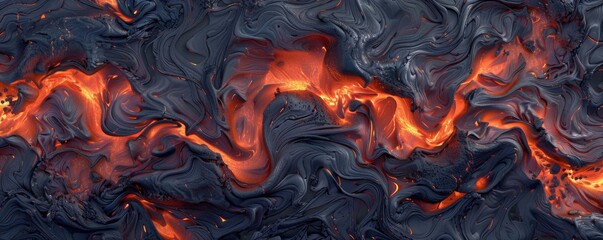 Volcanic lava flow texture abstract