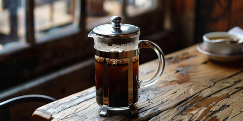 French press coffee background