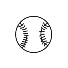 Baseball  in cartoon, doodle style . Image for t-shirt, web, mobile apps and ui. Isolated 2d vector illustration in logo, icon, sketch style, Eps 10, black and white. AI Generative