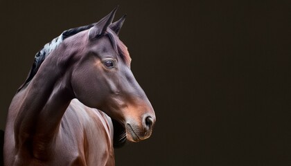 ai generative of a very skinny black horse