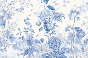 Toile wallpaper a single flower garden pattern nature plant.