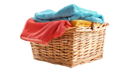 Basket with clean laundry