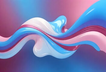 Abstract Liquid Art Cartoon Style Digital Painting Colorful Background Illustration Design