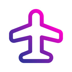 Fototapeta premium airplane mode gradient icon