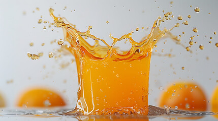 A splash of fruit juice isolated on a white background 