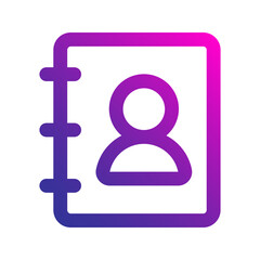 contact book gradient icon
