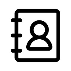 contact book line icon