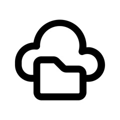 cloud storage line icon - obrazy, fototapety, plakaty