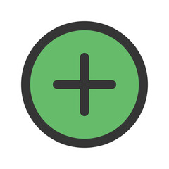 Obraz premium add line color icon