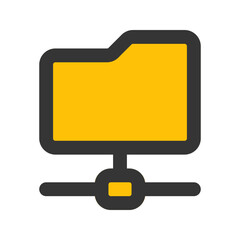 folder line color icon