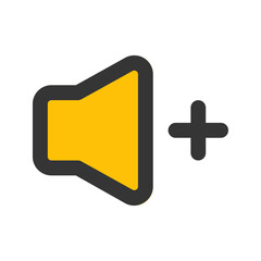 Fototapeta premium volume up line color icon