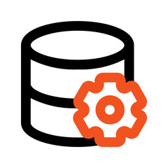 data management outline color icon