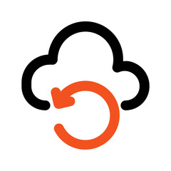 data recovery outline color icon