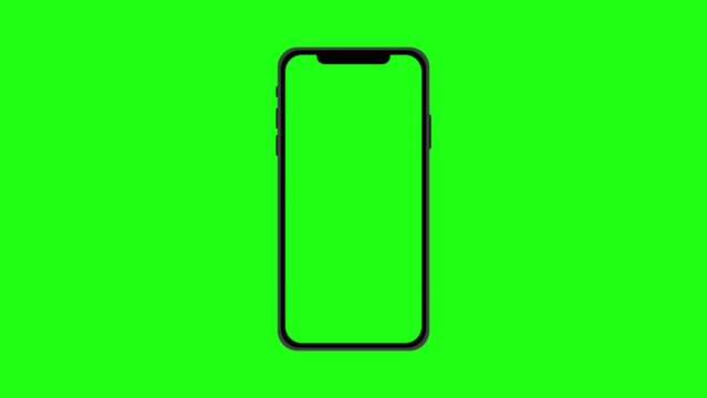 4K animation with mobile phone mockup green screen, Smartphone with blank green screen, front view,
3d Smartphone With Blank Green Screen Isolated, smartphone mockup with chromakey screen.