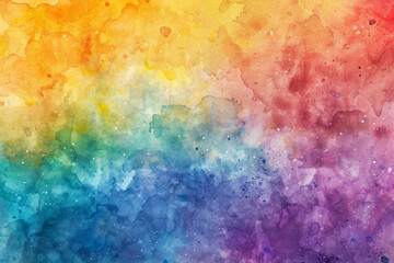 Obraz premium Digital watercolor texture featuring vibrant rainbow hues blending together in abstract patterns. 