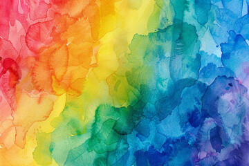 Digital watercolor texture featuring vibrant rainbow hues blending together in abstract patterns. 