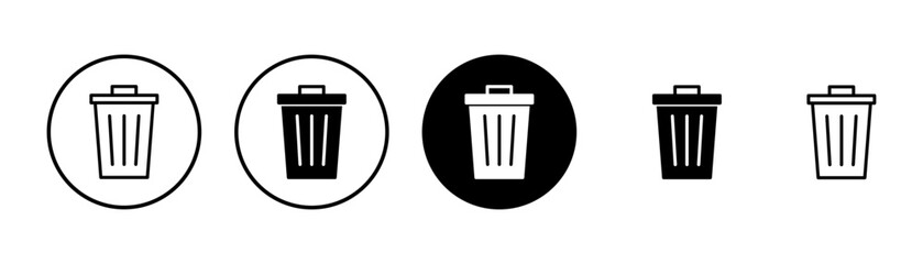 Trash icon vector isolated on white background. trash can icon. Delete icon vector