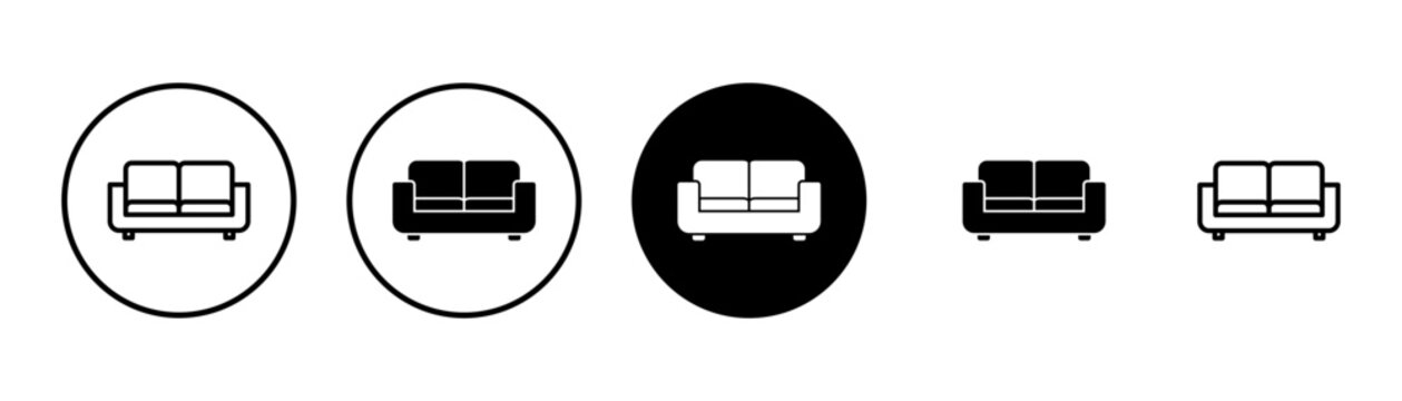 Sofa icon vector isolated on white background. sofa icon illustration. furniture