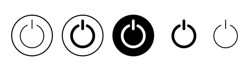 Power icon vector isolated on white background. Power Switch Icon. Start power icon - obrazy, fototapety, plakaty