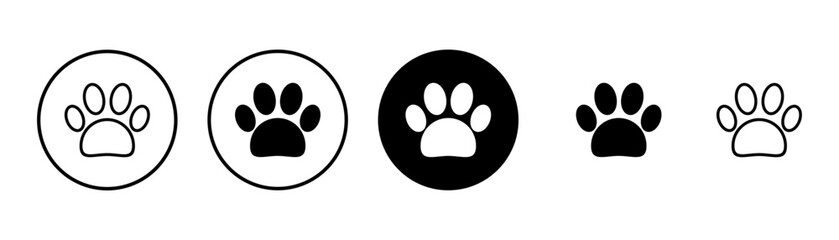 Paw icon vector isolated on white background. Paw Print icon