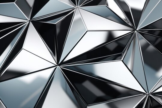 Silver chrome Geometric shape pattern backgrounds silver.