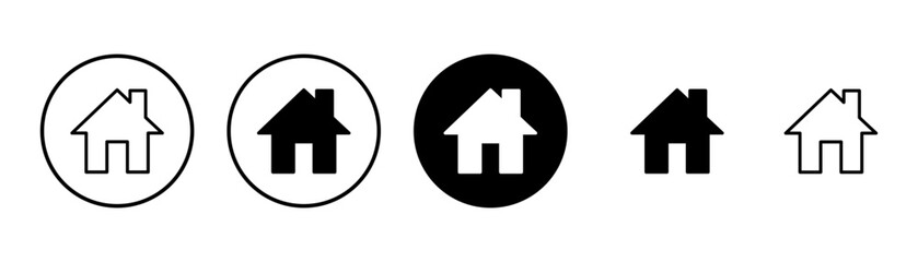 Home icon vector isolated on white background. House vector icon. Address