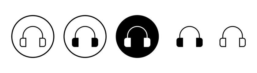 Headphone icon vector isolated on white background. Headphone vector icon. Call us