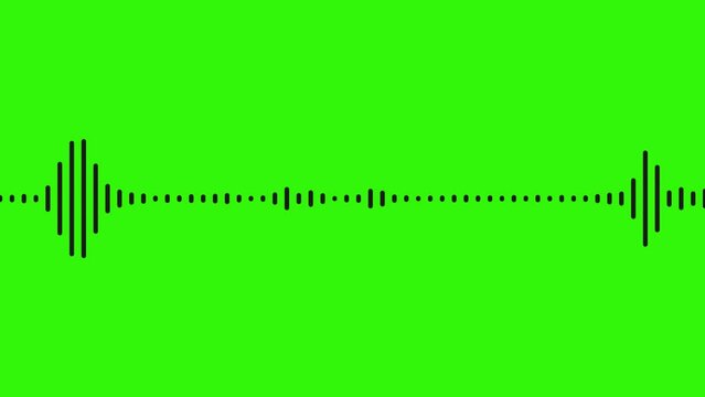 Abstract White on black sound waves background. White audio waveform spectrum animation,
Visualization sound graphic element. audio visualizer on green screen background. audio bar, spectrum form,