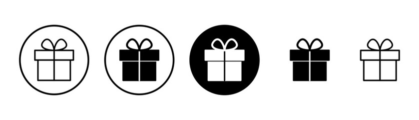 Gift icon vector isolated on white background. gift vector icon.  birthday gift