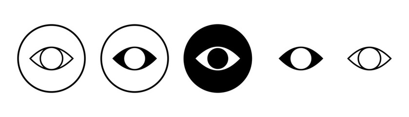 Eye icon vector isolated on white background. Look and Vision icon. Eye vector icon
